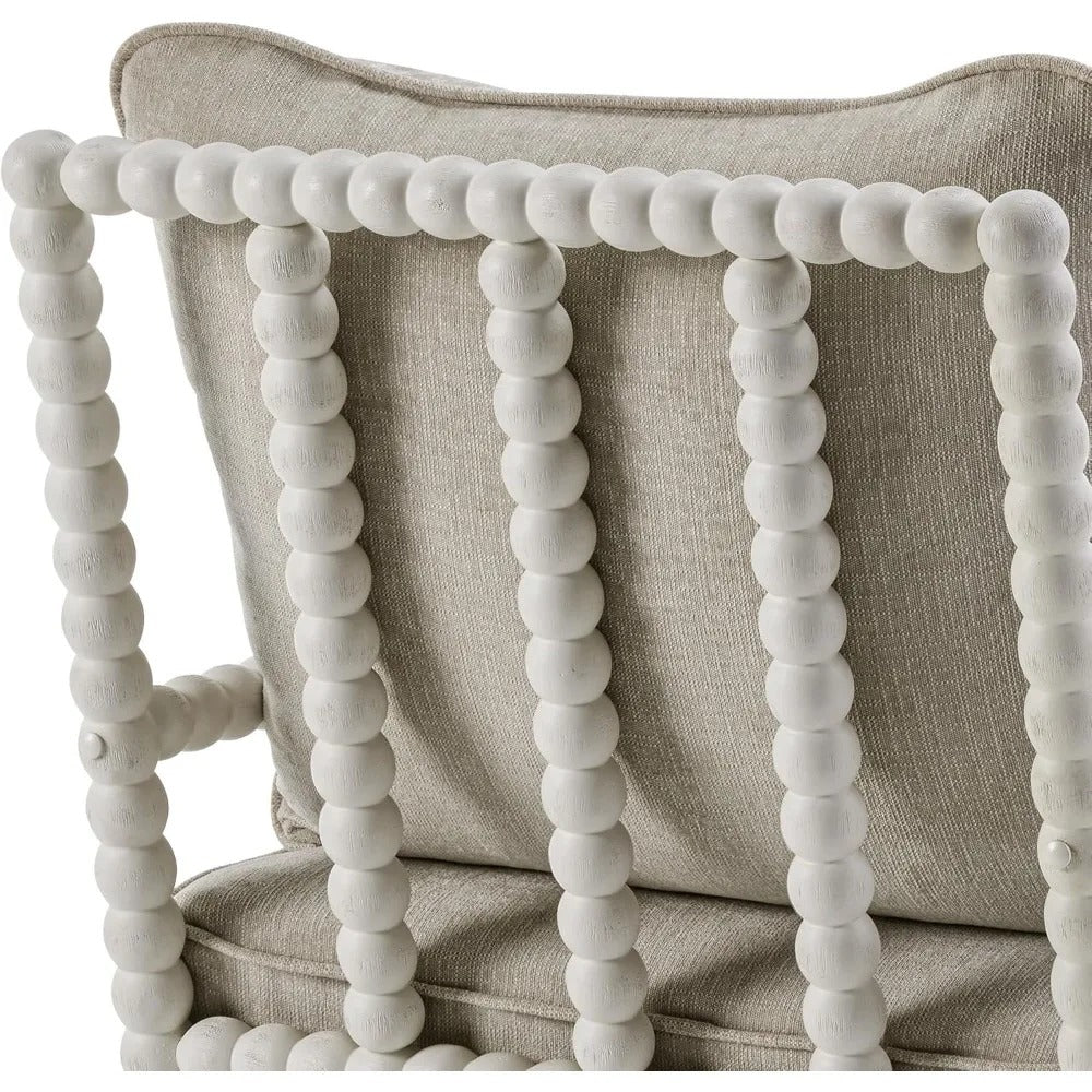 Wood Frame Spool High Resilience Cushion and Armrest Pads Chair