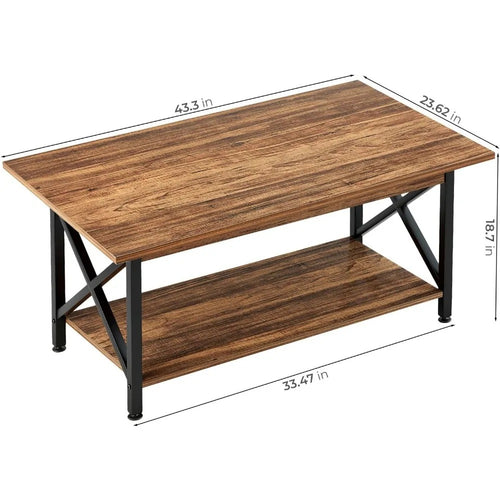 Living Room Table Farmhouse Accent Center Tea Table
